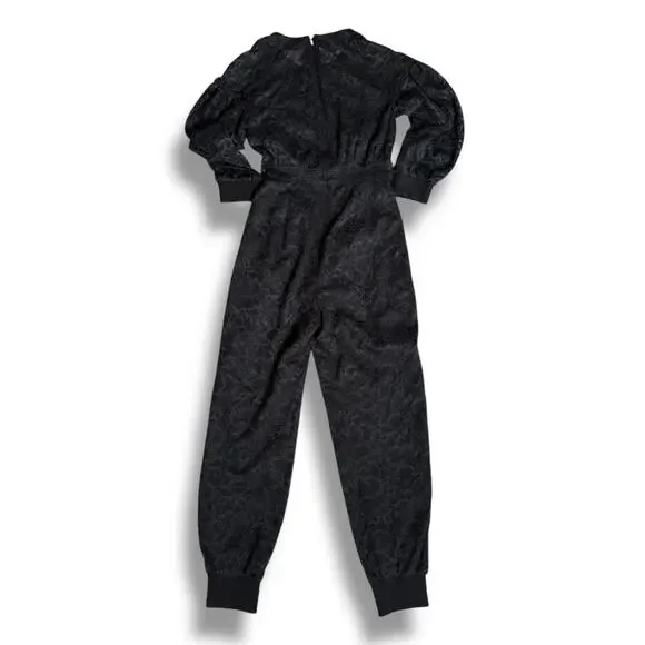 BCBG Lace Puff Sleeve Jumpsuit XS